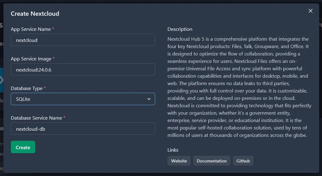 Easypanel Nextcloud config